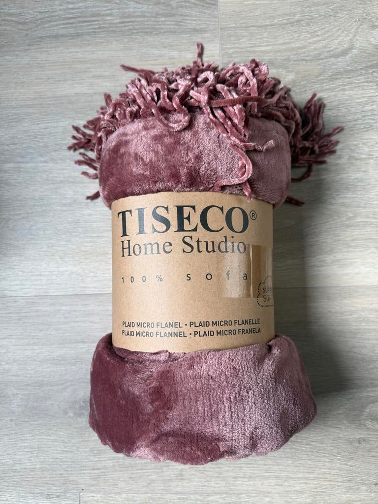 Tiseco plaid micro flanel 130x170 cm, Ophalen of Verzenden, Nieuw