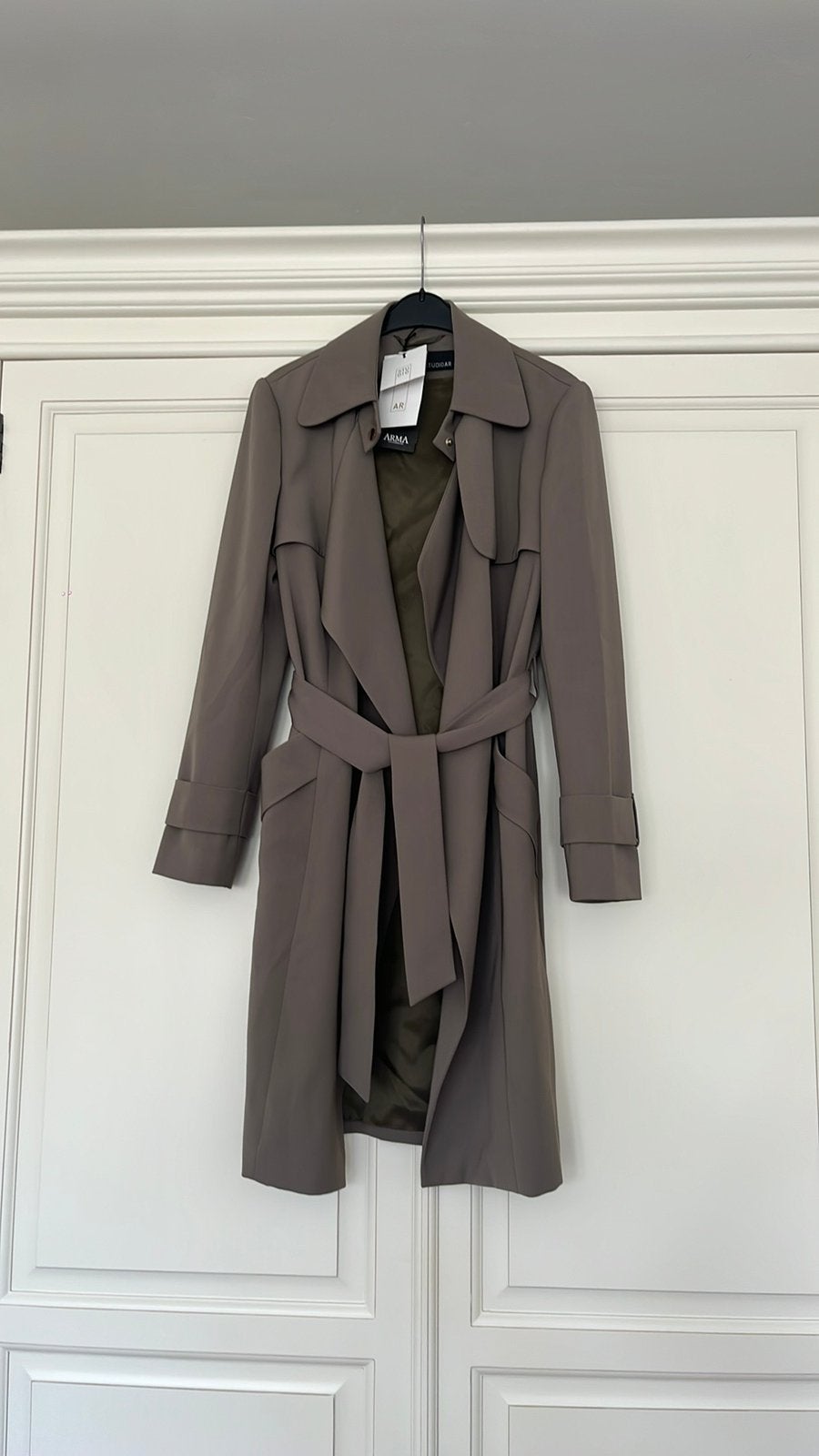 Groene trenchcoat van Studio Ar( Arma), Kleding | Dames, Ophalen, Nieuw, Maat 36 (S), Groen