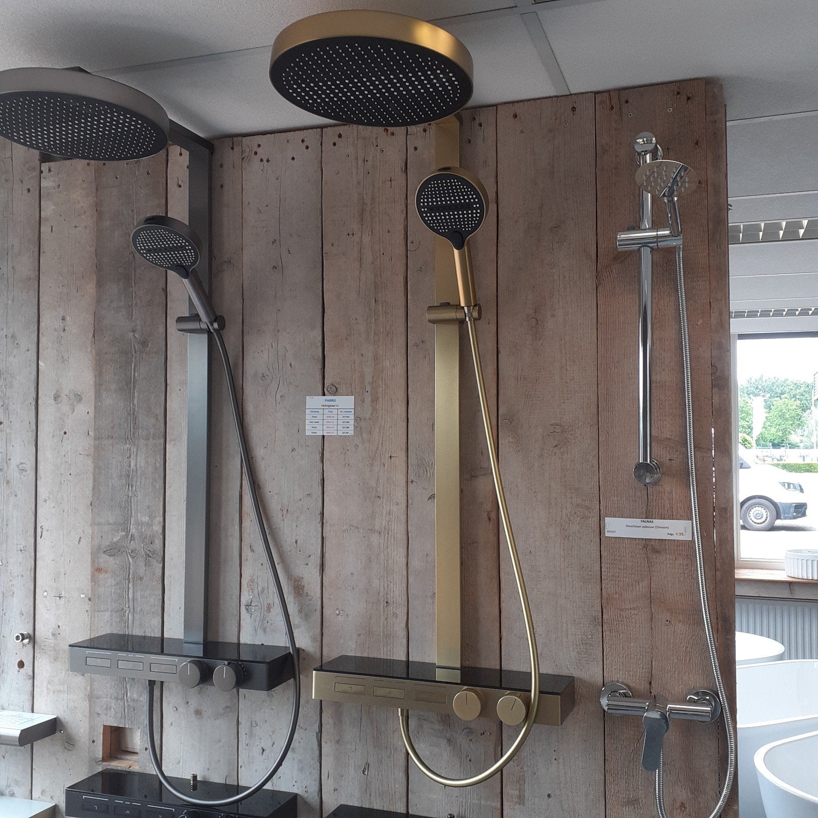 OP=OP! Opbouw doucheset, piano button, goud, modern, Parro, Ophalen of Verzenden, Nieuw