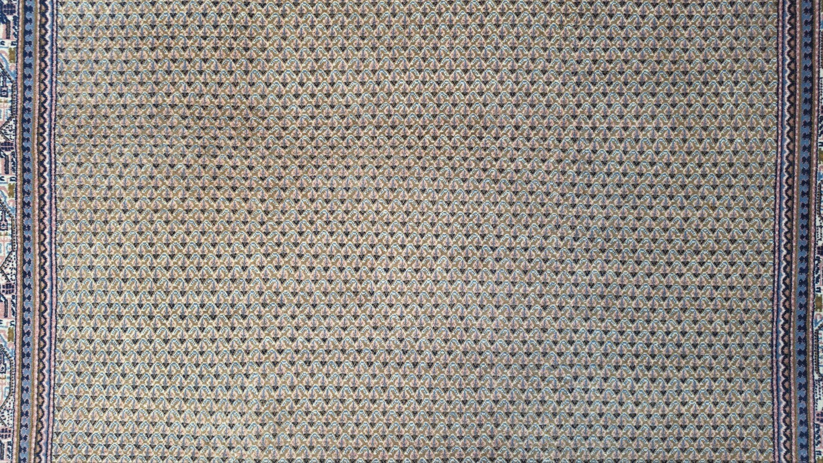 Handgeknoopt vintage oosters Mir tapijt beige/bruin 193x290, Gebruikt, 150 tot 200 cm, 200 cm of meer, Www.hypepopup.nl