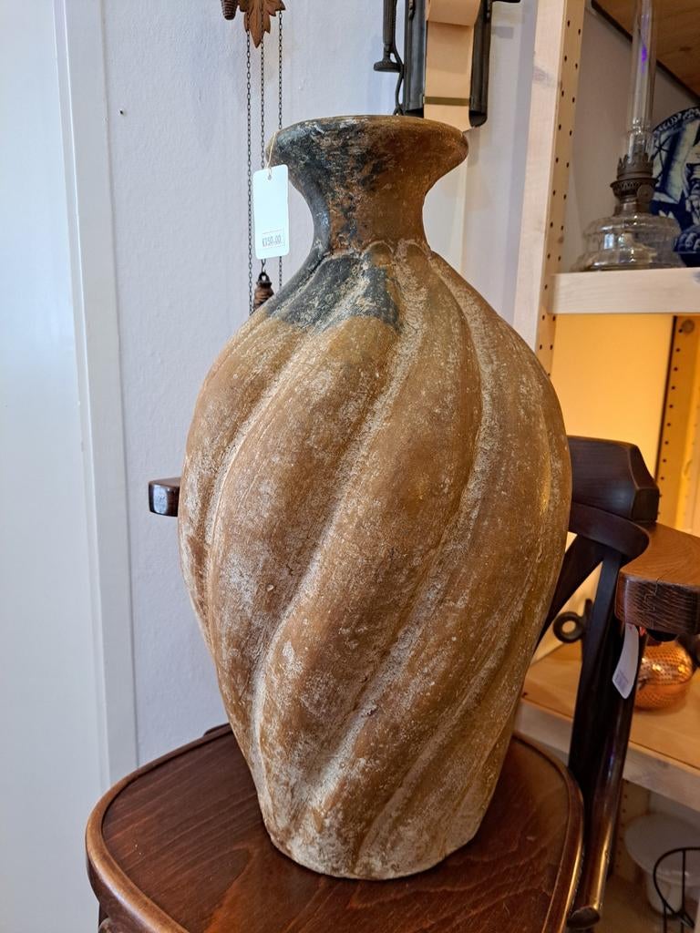 Grote rustieke aardewerken vaas / kruik, Huis en Inrichting, Woonaccessoires | Vazen, Ophalen, Overige kleuren, Aardewerk of Porselein