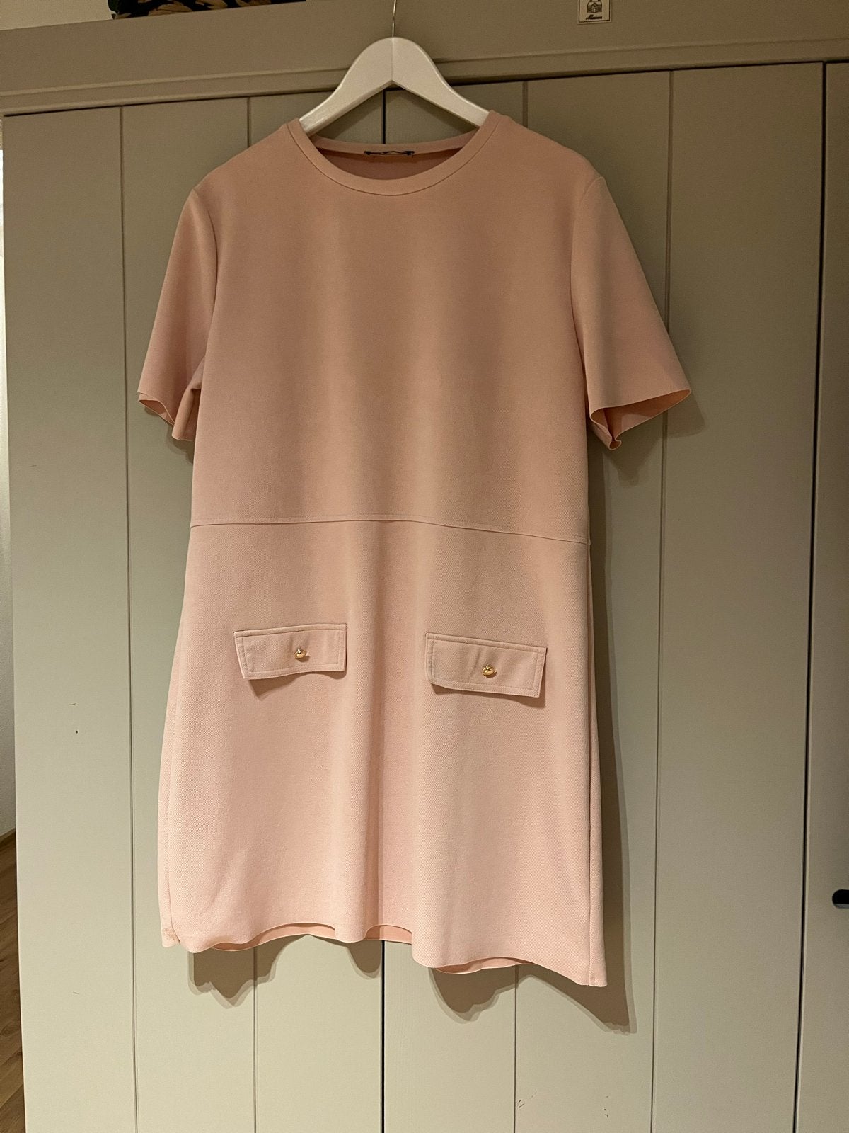 Zara jurk maat XL - Lichtroze en netjes, Ophalen of Verzenden, Gedragen, Maat 46/48 (XL) of groter, Roze