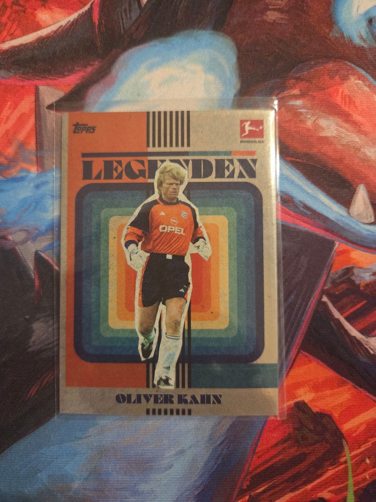 Topps Oliver Kahn Spelerskaart - FC Bayern München Legende, Ophalen of Verzenden, Zo goed als nieuw, Buitenlandse clubs, Spelerskaart