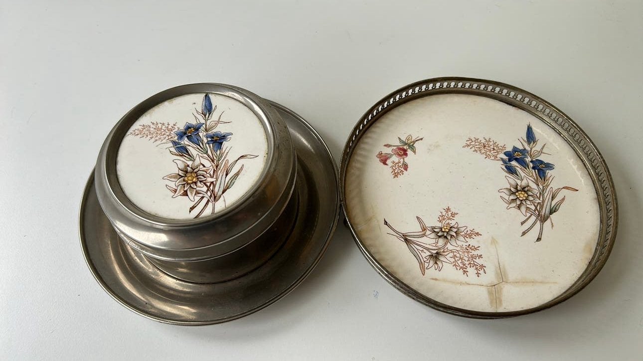 Vintage Waechtersbach Onderzetters met Bloemenmotief, Ophalen of Verzenden
