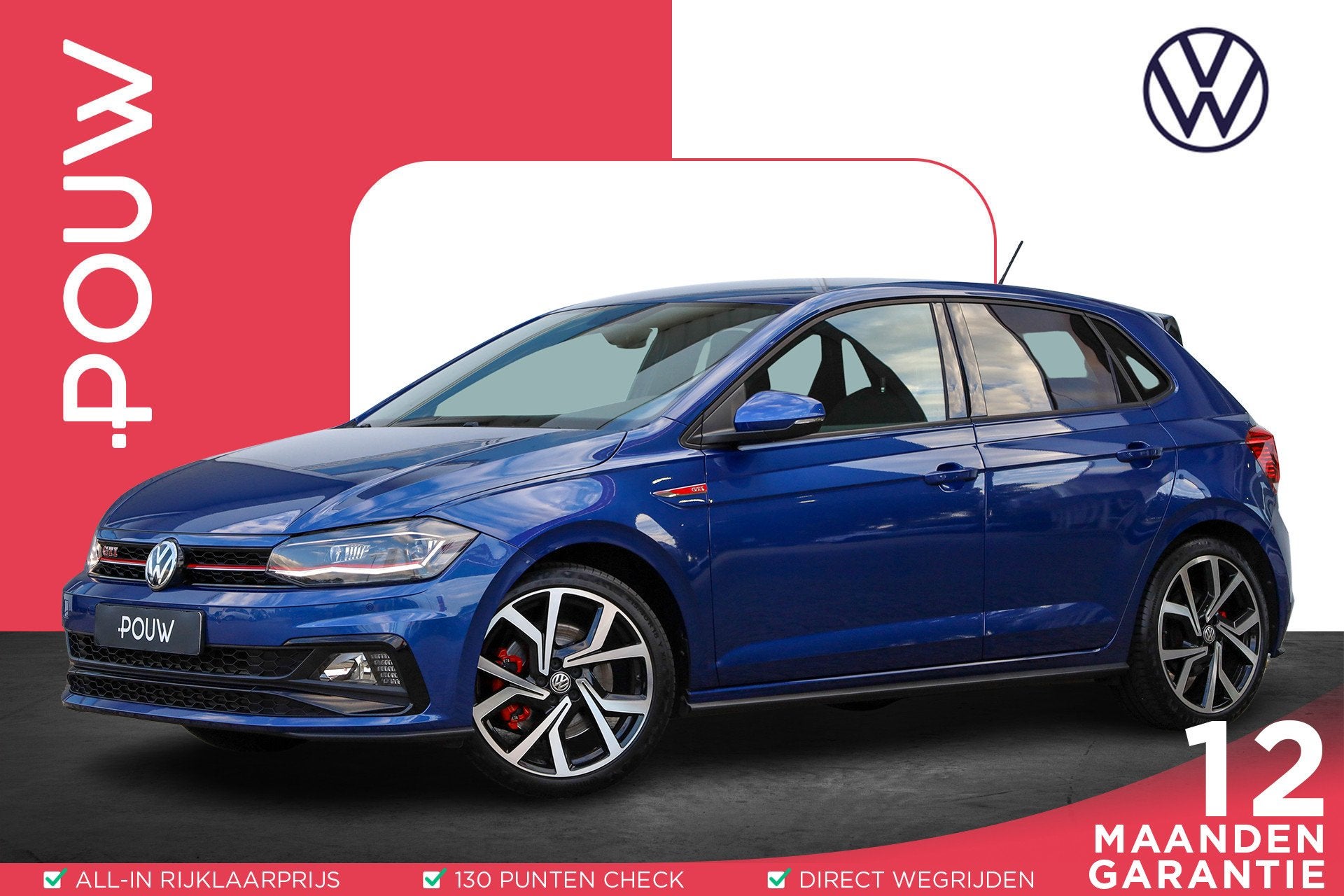Volkswagen Polo GTI 2.0 TSI 200pk DSG | Parkeersensoren | St, Auto's, 12 maanden, Stof, Gebruikt, 4 cilinders