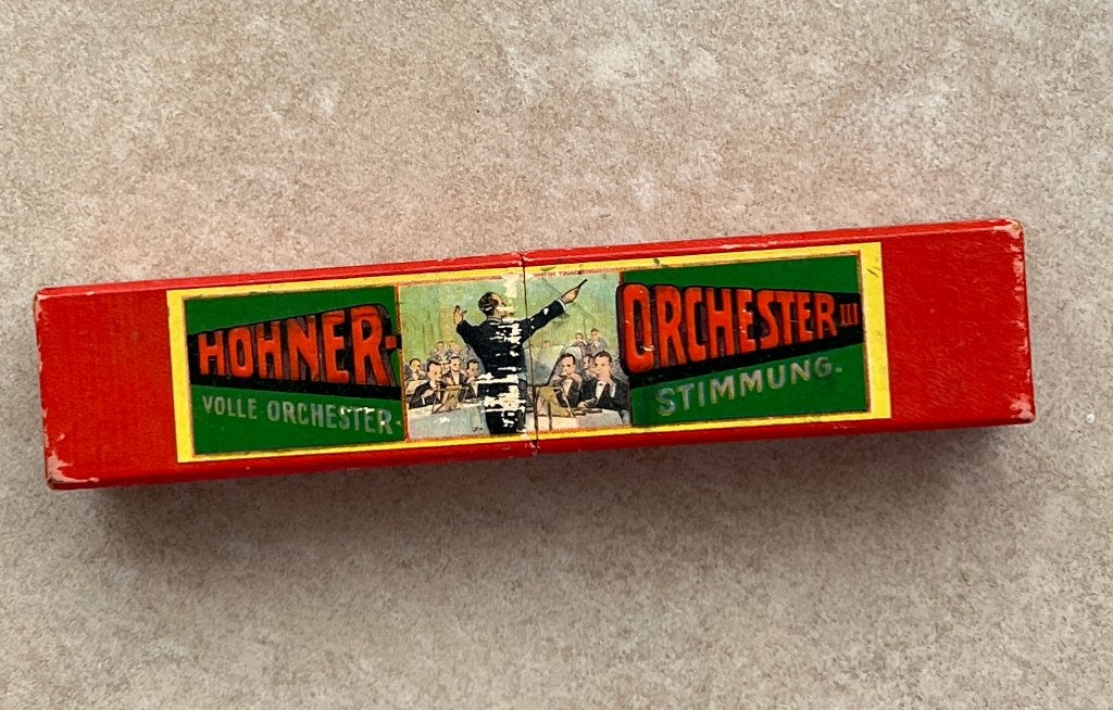 Vintage mondharmonica M.Hohner, Hohner Orchester, Muziek en Instrumenten, Gebruikt, Ophalen of Verzenden, Met koffer of doosje