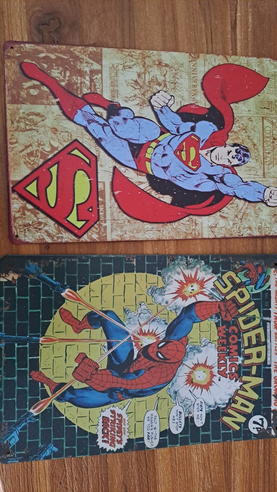 Superhelden posters en metalen borden - Marvel & DC Comics, Ophalen, Gebruikt, Rechthoekig Staand, Film en Tv
