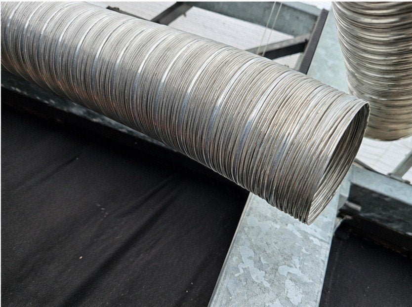 Flexibele aluminium ventilatieslang Ø160 mm 3x 10 meter, Ophalen, Gebruikt, Ventilator en Afzuiger