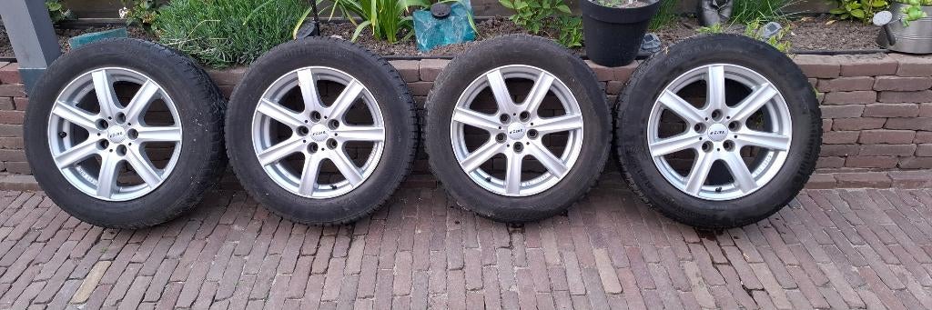 Aluminium velgen met band, Auto-onderdelen, Ophalen, Gebruikt, Velg(en), 16 inch