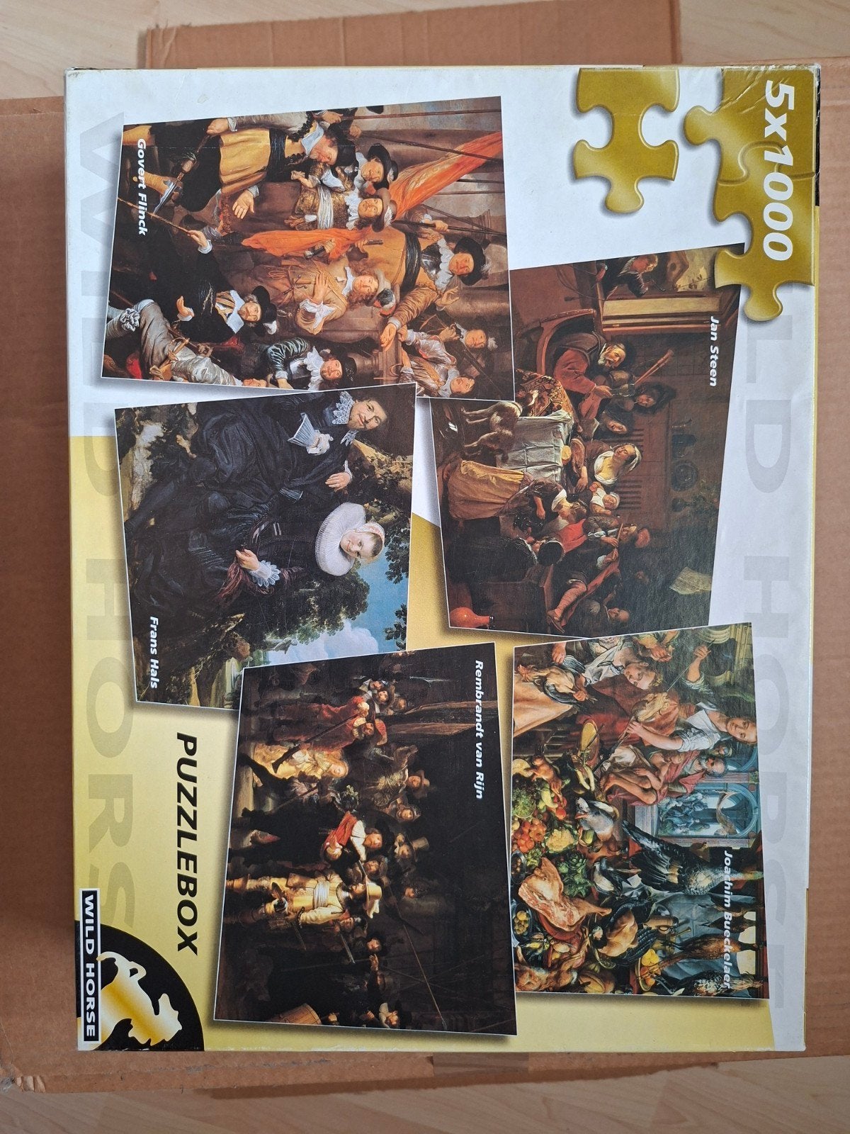 Puzzelbox 5x1000 stukjes - Hollandse Meesters, Hobby en Vrije tijd, Ophalen of Verzenden, Gebruikt