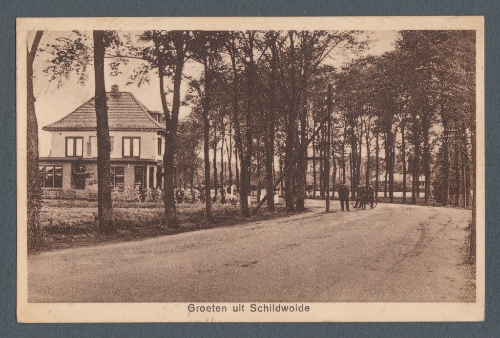 Groeten uit Schildwolde, Verzamelen, Ansichtkaarten | Nederland, Verzenden, 1920 tot 1940, Gelopen, Groningen