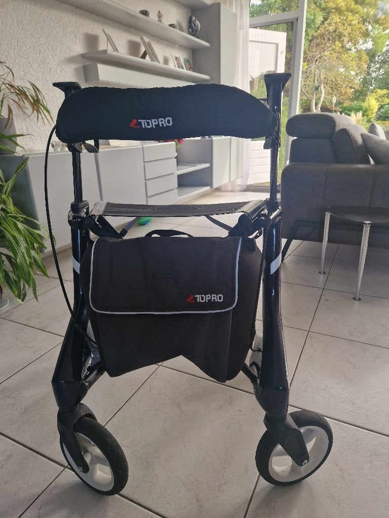 Rollator Pegasus Topro Carbon zo goed als nieuw, Ophalen, Lichtgewicht, Zo goed als nieuw