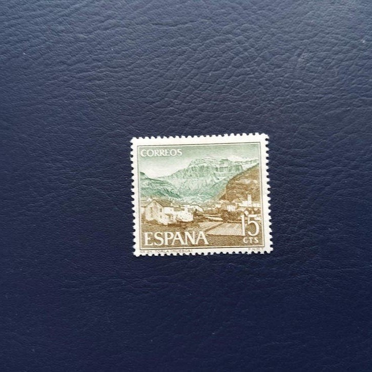 Vintage Spaanse postzegel - Correos España 15 Cts, Ophalen of Verzenden, Gestempeld