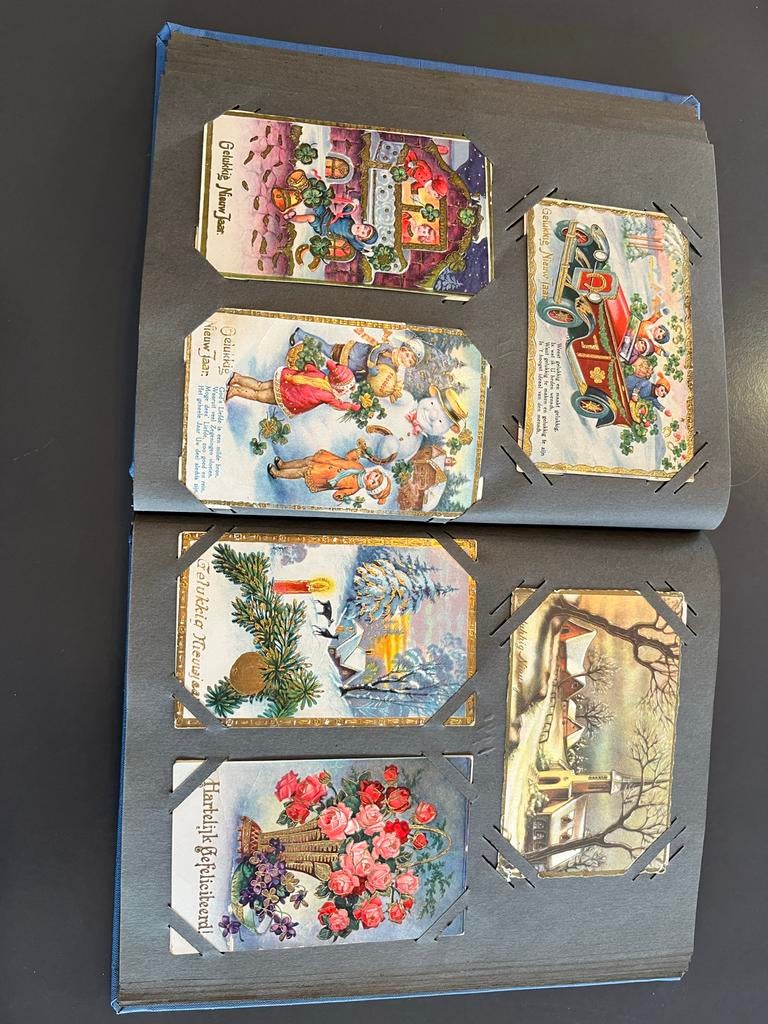 Oud ansichtkaartenalbum met diverse kaarten, Ophalen, Voor 1920, Gelopen