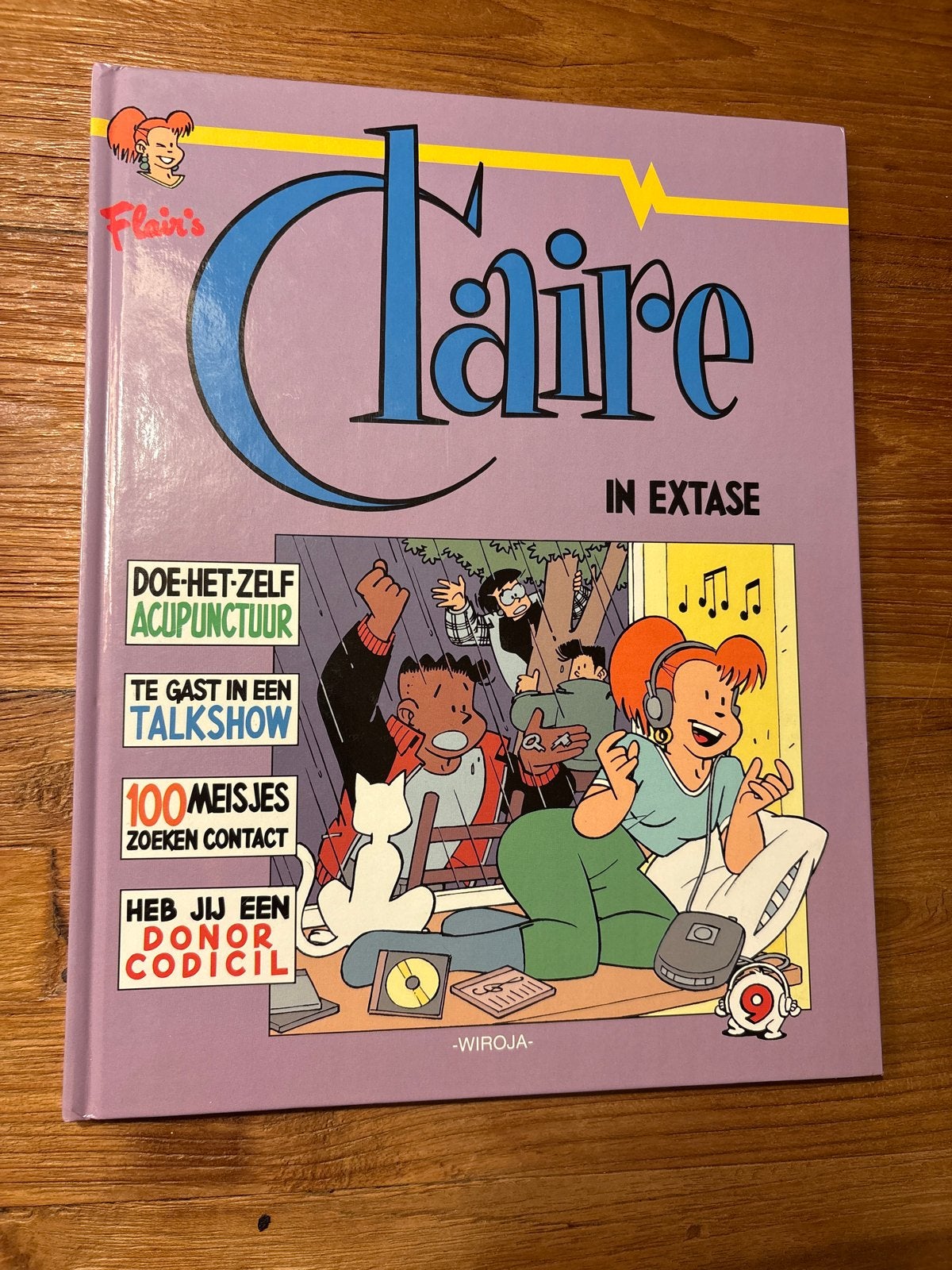 Flair's Claire in Extase - Stripboek deel 9 hardcover, Boeken, Eén stripboek, Ophalen of Verzenden, Gelezen