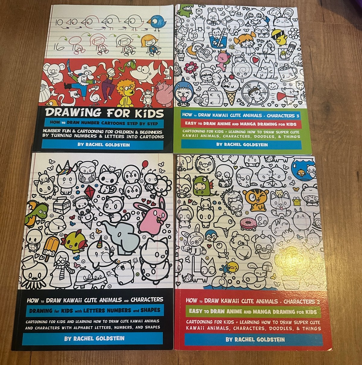 Tekenboeken voor Kinderen: Leer Kawaii Dieren Tekenen, Ophalen of Verzenden, Zo goed als nieuw