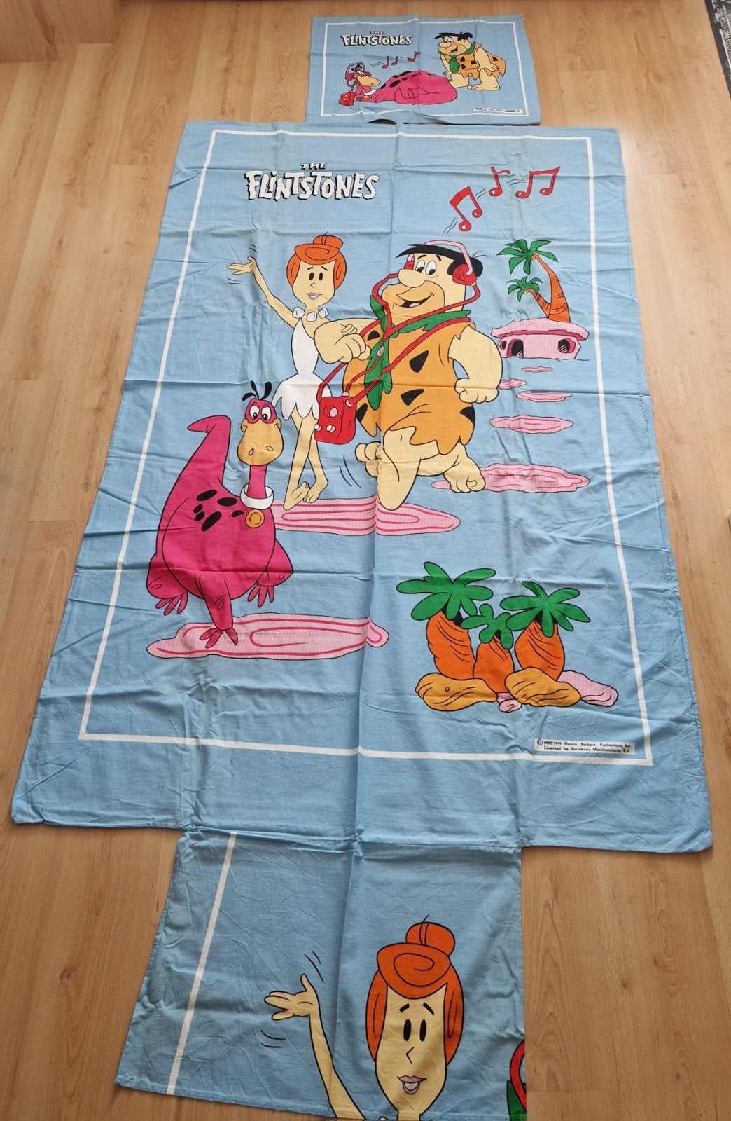 dekbedovertrek dekbed overtrek flintstones vintage retro, Kinderen en Baby's, Kinderkamer | Beddengoed, Ophalen of Verzenden, Zo goed als nieuw