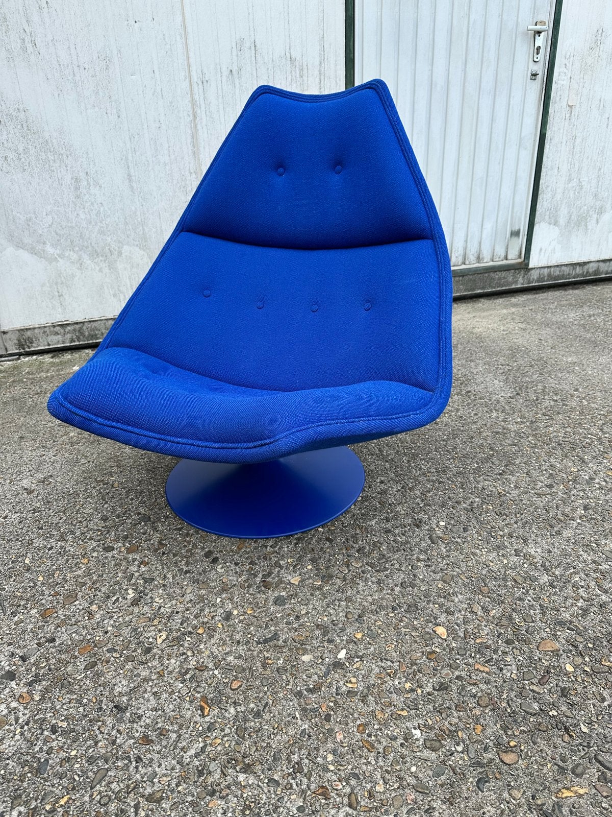 Artifort Draai Fauteuil F511 - Blauw, Ophalen, Gebruikt, Stof, 75 tot 100 cm