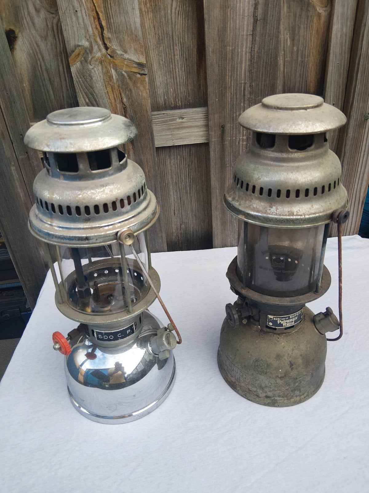 Vintage Petromax en Butterfly hogedruk petroleumlampen, Ophalen of Verzenden