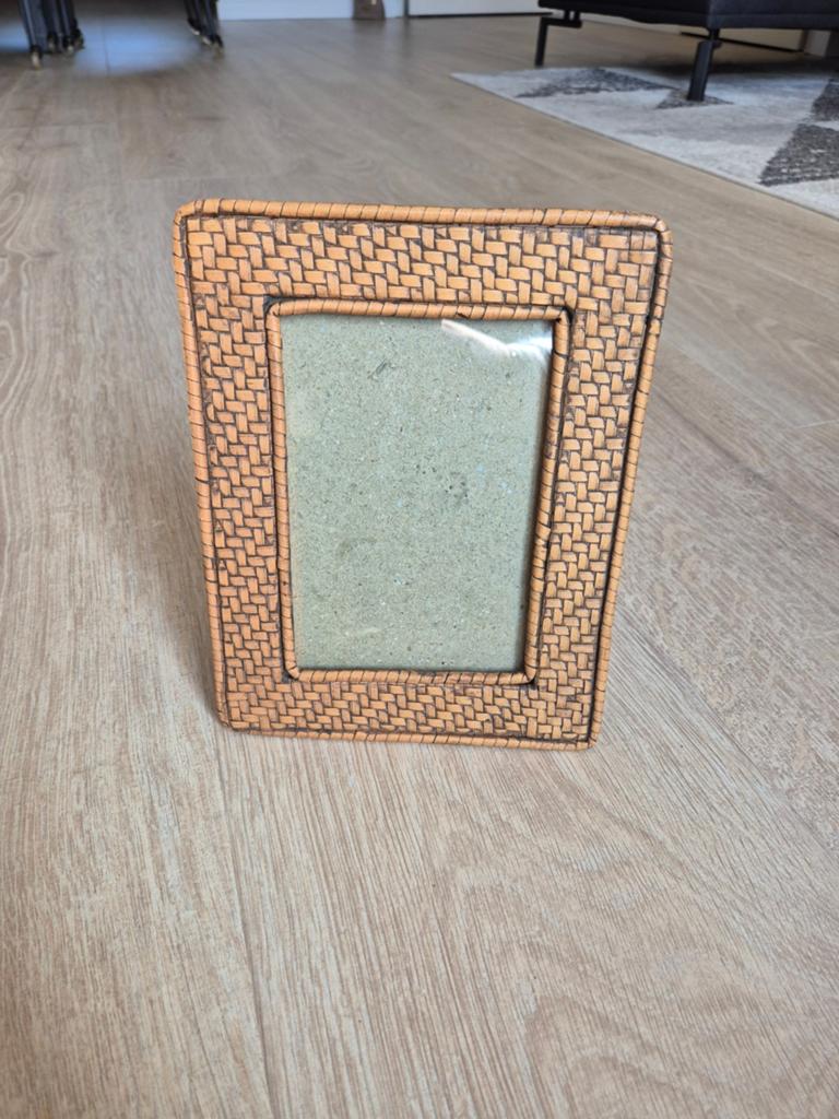 Vintage rotan fotolijst, Overige materialen, Minder dan 50 cm, Gebruikt, Ophalen of Verzenden