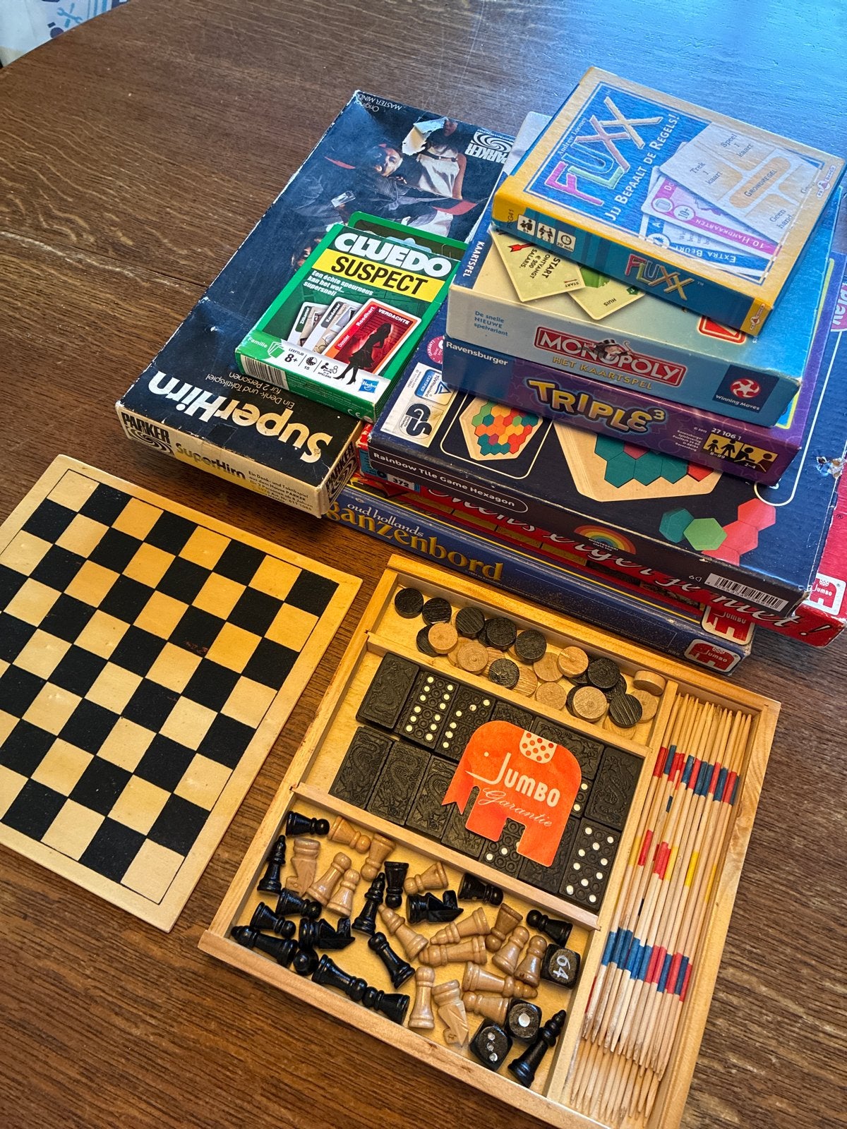 Set van 9 bordspellen en kaartspellen, Ophalen of Verzenden, Gebruikt