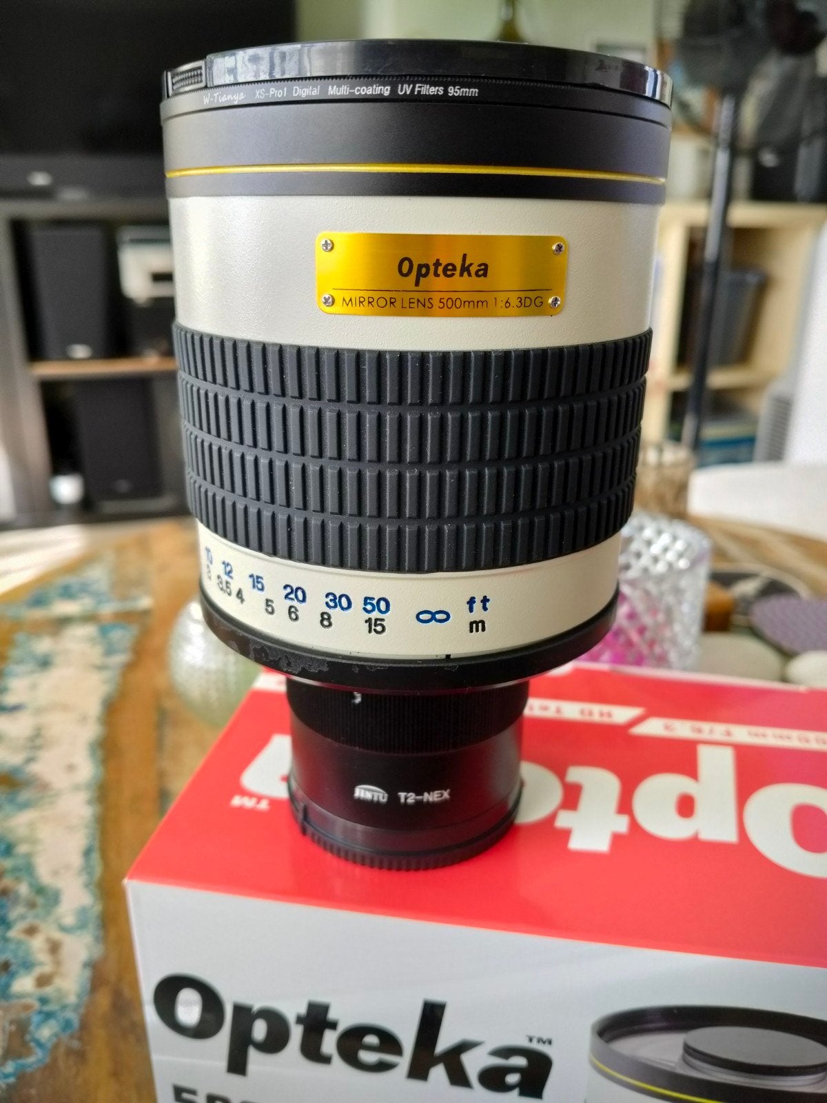 500mm f6.3 mirror telelens + Sony E adapter., Zo goed als nieuw, Handmatige focus, 500 mm, Telelens