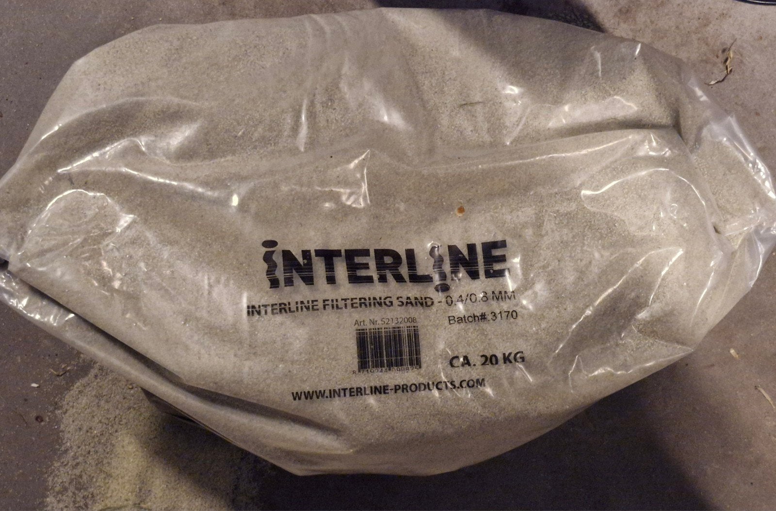 Interline filtering sand, Ophalen
