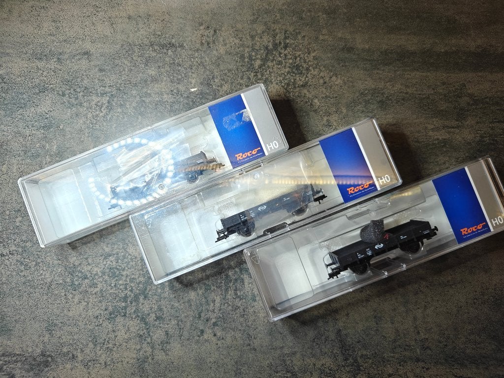 5x Zandwagens met kortkoppeling 35 Euro, Gelijkstroom, Wagon, Ophalen of Verzenden, Zo goed als nieuw