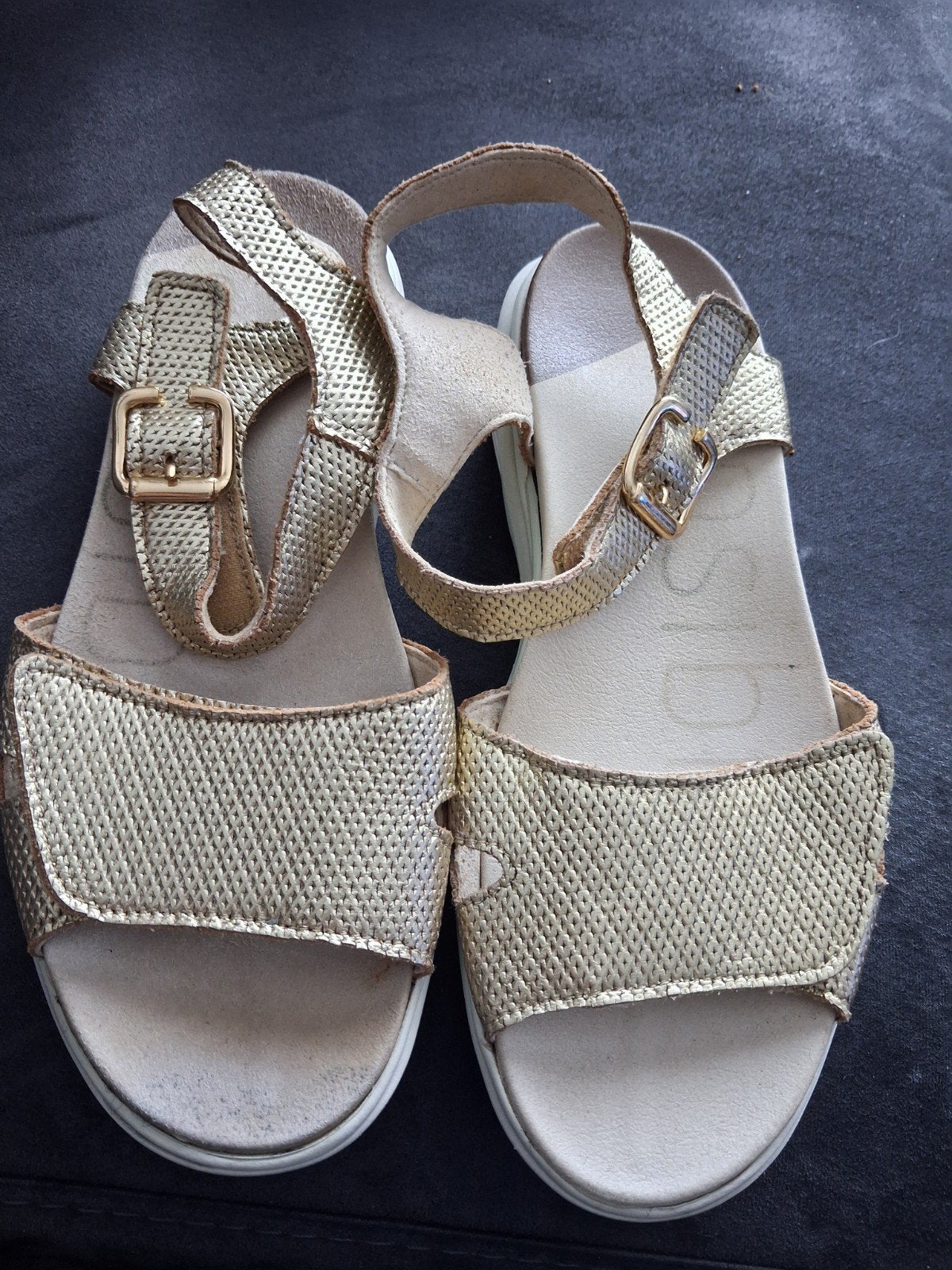 Xsensible  39 Stretchwalker Sandalen Goudkleur Maat 39 H, Ophalen