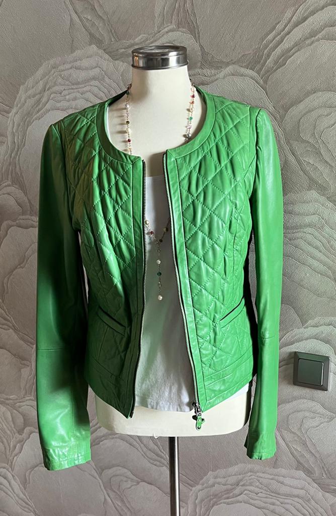 Claudia Strater 42 40 jasje Groen jacket jack doorgestikt, Ophalen of Verzenden, Zo goed als nieuw, Maat 42/44 (L), Groen