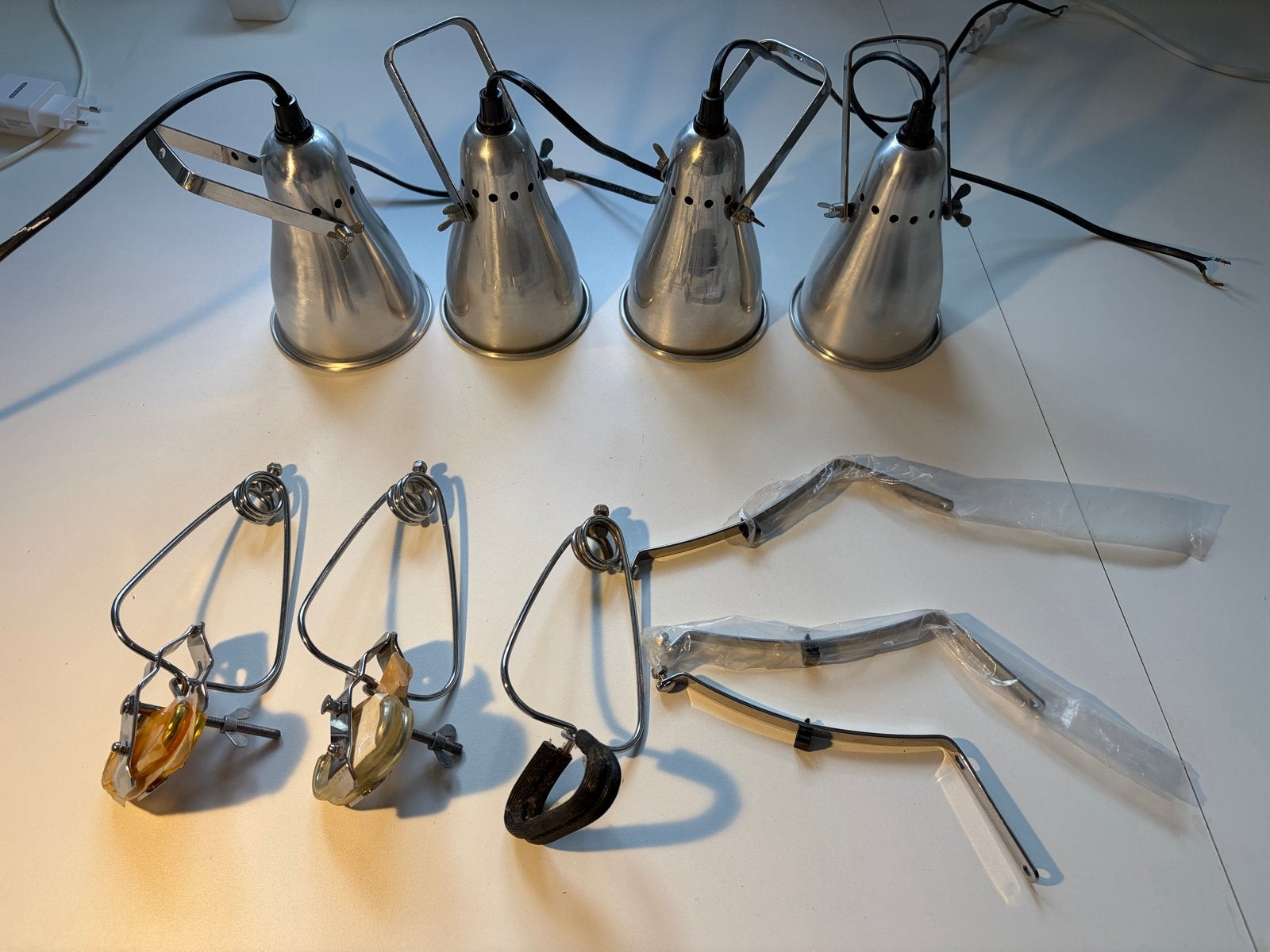 Vintage IKEA K0201 FAS Klemlampen - Set van 4, Gebruikt, Gloeilamp, E27 (groot), IKEA
