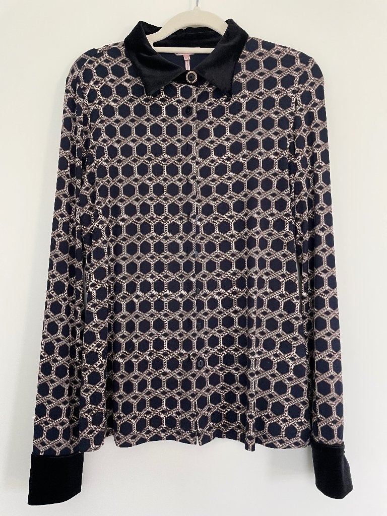 Esqalo blouse maat S met fluweel, Maat 38/40 (M), Meerkleurig, Esqualo, Ophalen of Verzenden