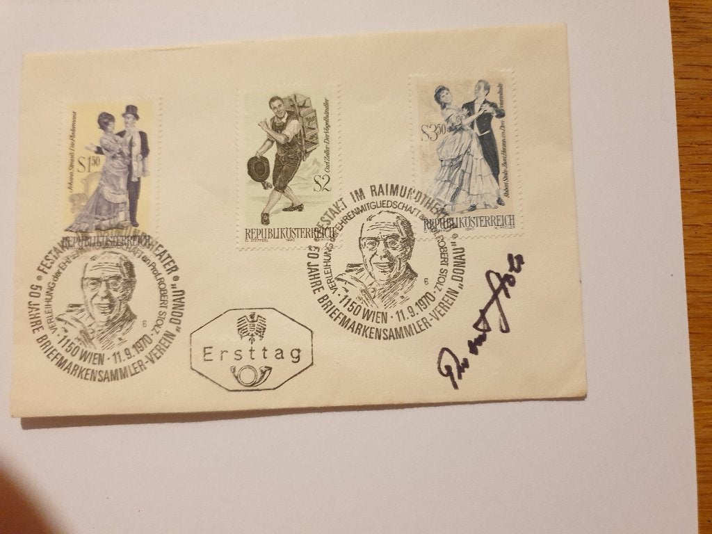 8551 oostenrijk fdc beroemde operetten robert stolz 1970, Verzenden