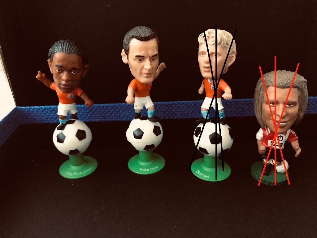 Voetbal Bobbleheads: Uby Emanuelson, André Ooijer, Dirk Kuyt, Verzamelen, Ophalen of Verzenden, Gebruikt