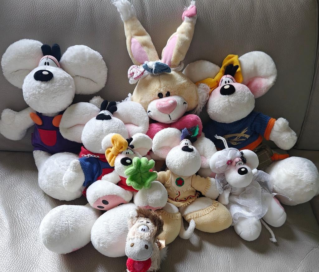 Verzameling Diddl Diddlina knuffels Galupy Minihopps, Verzamelen, Diddl, Ophalen of Verzenden, Diddl, Zo goed als nieuw, Knuffel
