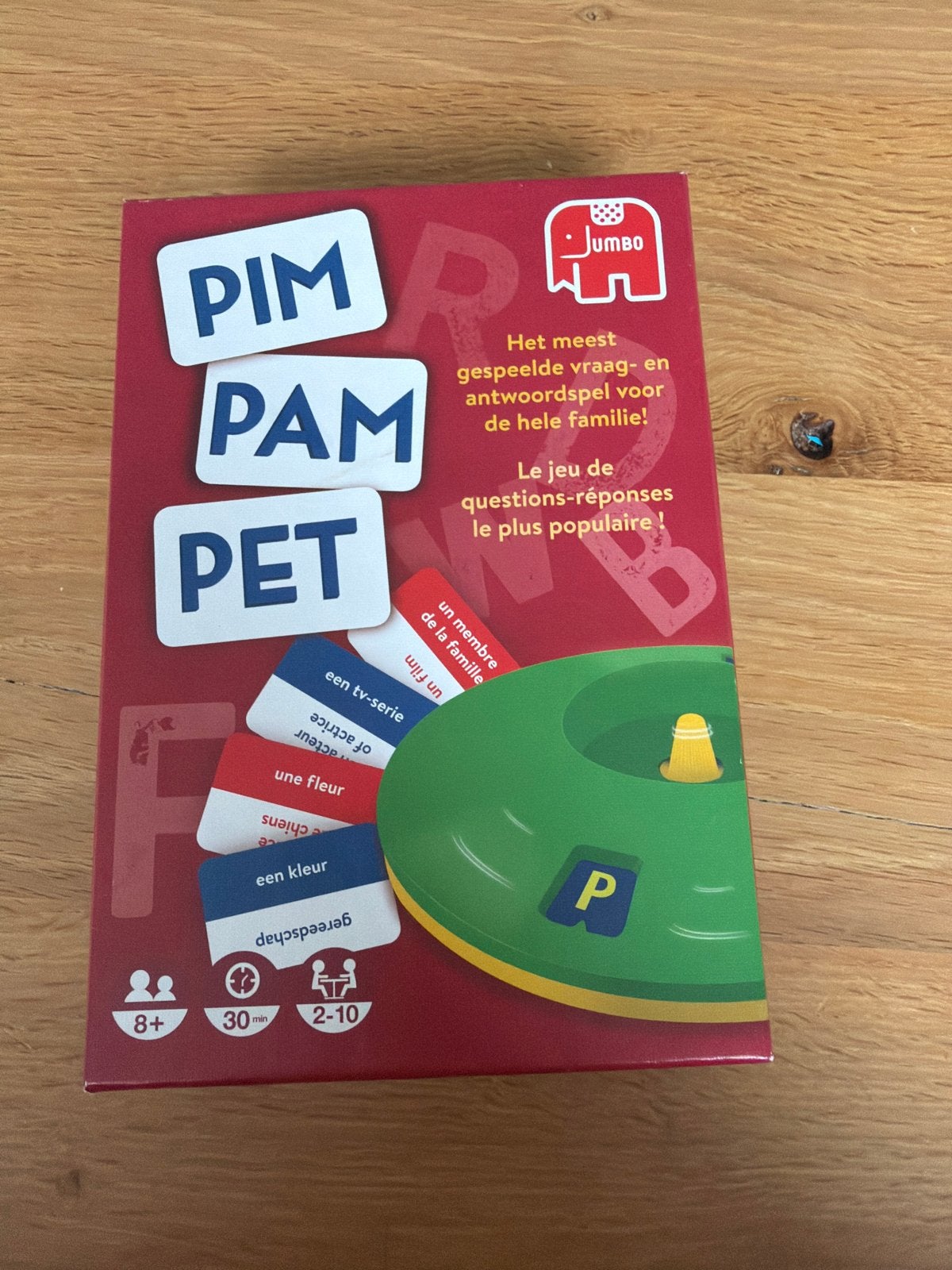 Jumbo Pim Pam Pet - Het populaire vraag- en antwoordspel, Drie of vier spelers, Ophalen, Zo goed als nieuw