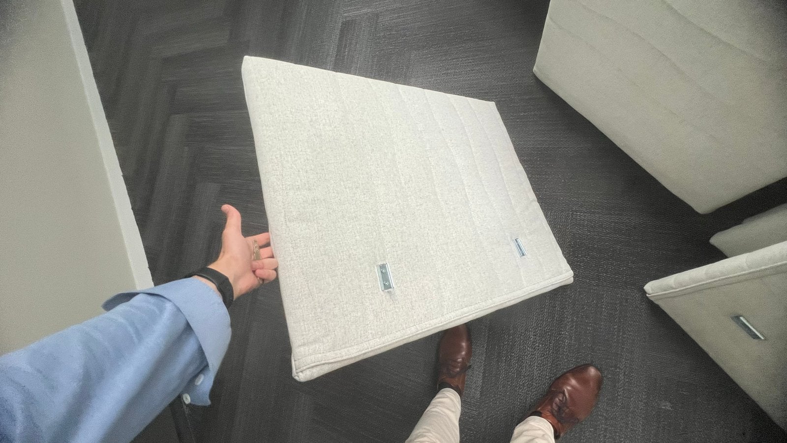 7 MITTZON geluidsscherm voor bureau – 90  72 cm, Ophalen, Zo goed als nieuw