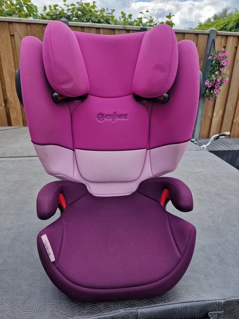 Cybex Solution M-Fix autostoel - roze/paars, Kinderen en Baby's, Autostoeltjes, Autogordel of Isofix, Gebruikt, 15 t/m 36 kg, Verstelbare rugleuning