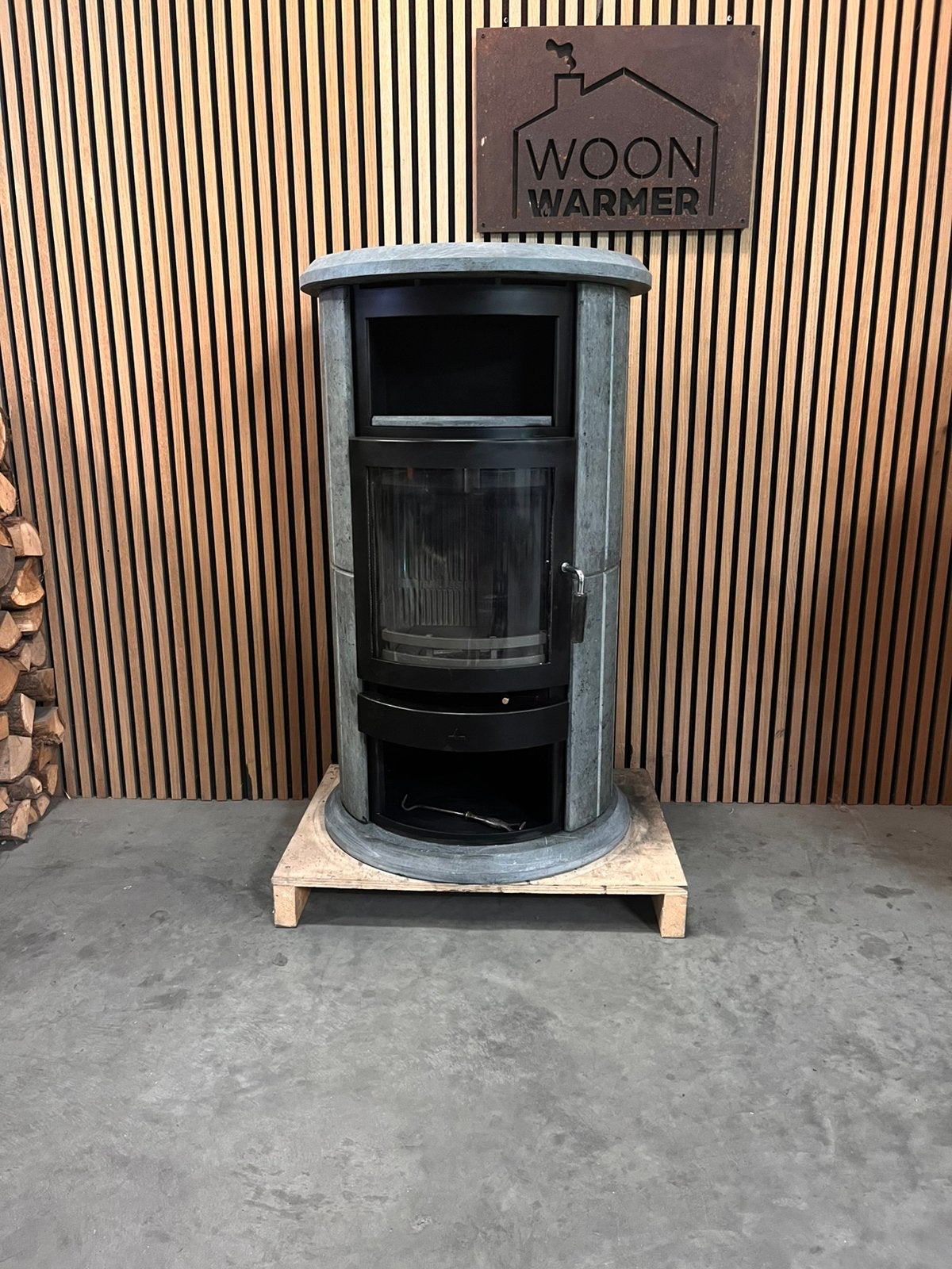 26082 Speksteenkachel Barbas eco 500, Ophalen, Info@woonwarmer.nl, Gebruikt, Houtkachel