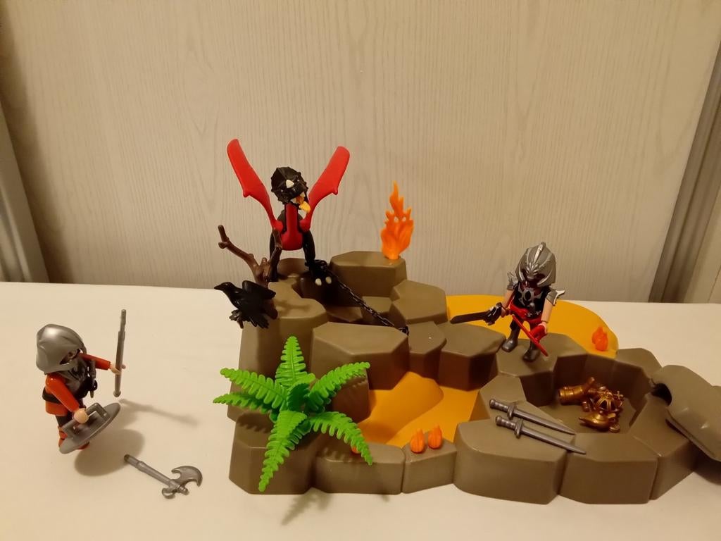 Playmobil drakenrijder set met draak, Ophalen of Verzenden, Gebruikt