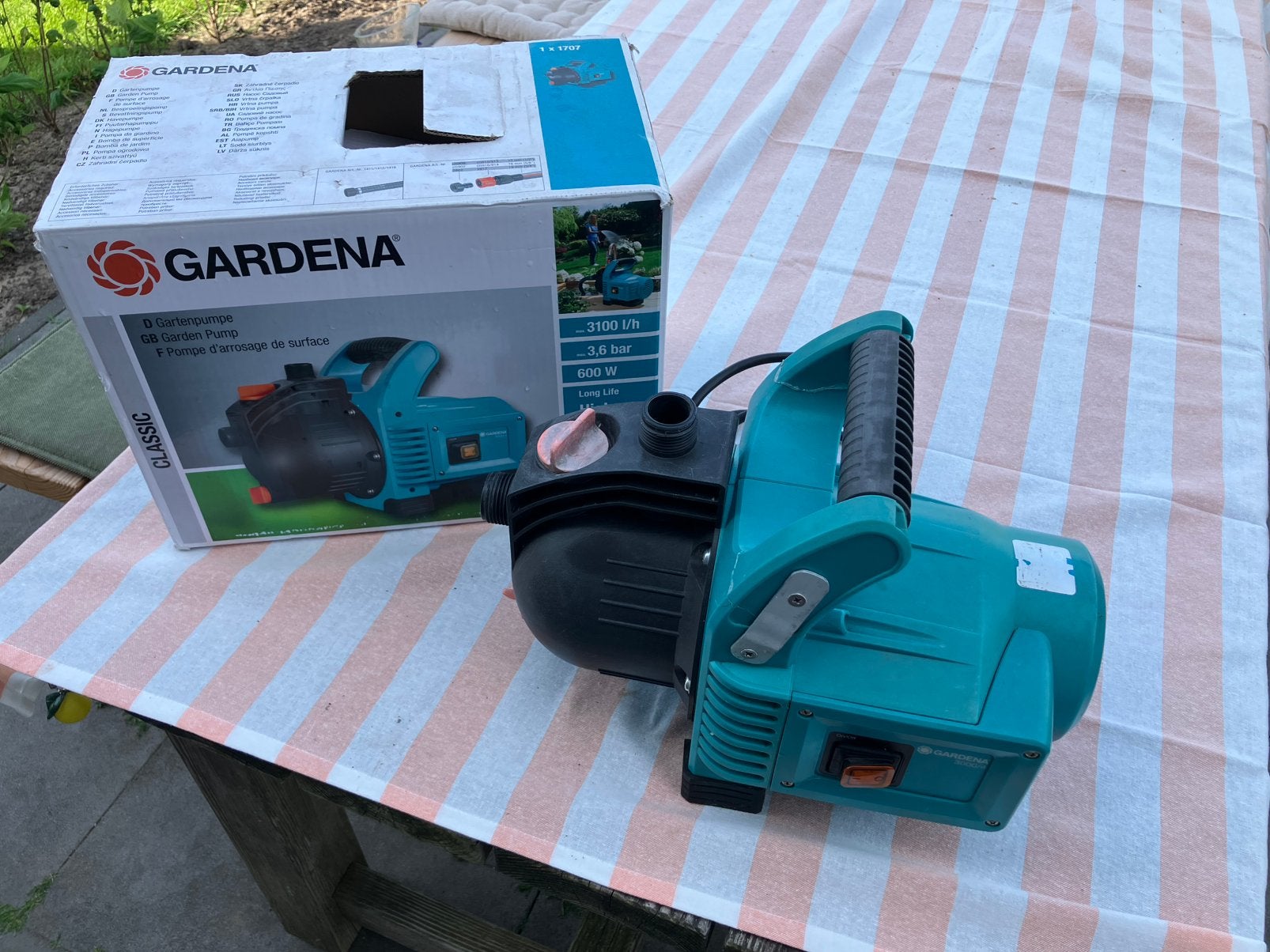 Gardena 3000/4 waterpomp | tuinpomp | vijverpomp | pomp, Tuin en Terras, Ophalen of Verzenden, Gebruikt, Elektrisch, Beregeningspomp
