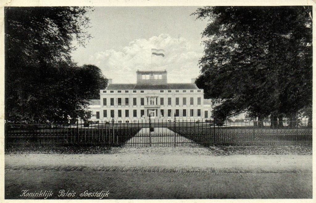 Koninklijk Paleis Soestdijk - 1935 gelopen, Ophalen of Verzenden, 1920 tot 1940, Gelopen, Utrecht