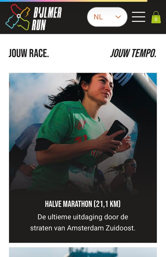 Bijlmerrun 2026 halve marathon ruilen voor 10km, Eén persoon