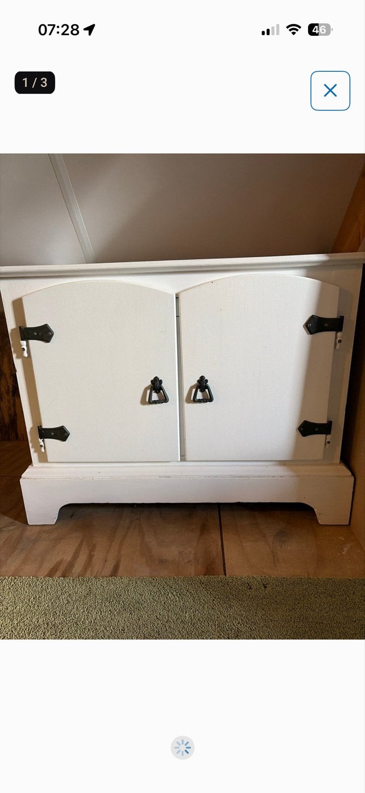 Wit houten kastje met twee deuren, Huis en Inrichting, Ophalen, Gebruikt