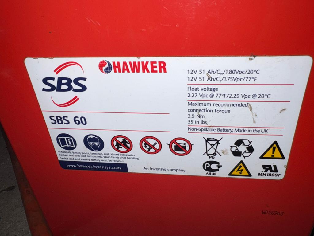 Hawker SBS 60 Accu - 12V 51Ah -, Ophalen, Gebruikt, Universele onderdelen