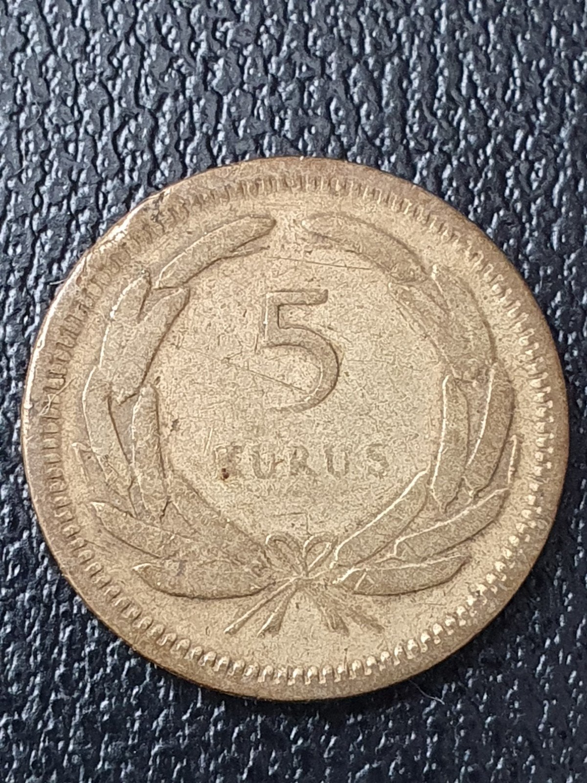 5 kurus munt uit 1956 Turkije., Ophalen of Verzenden, Overige landen, Losse munt