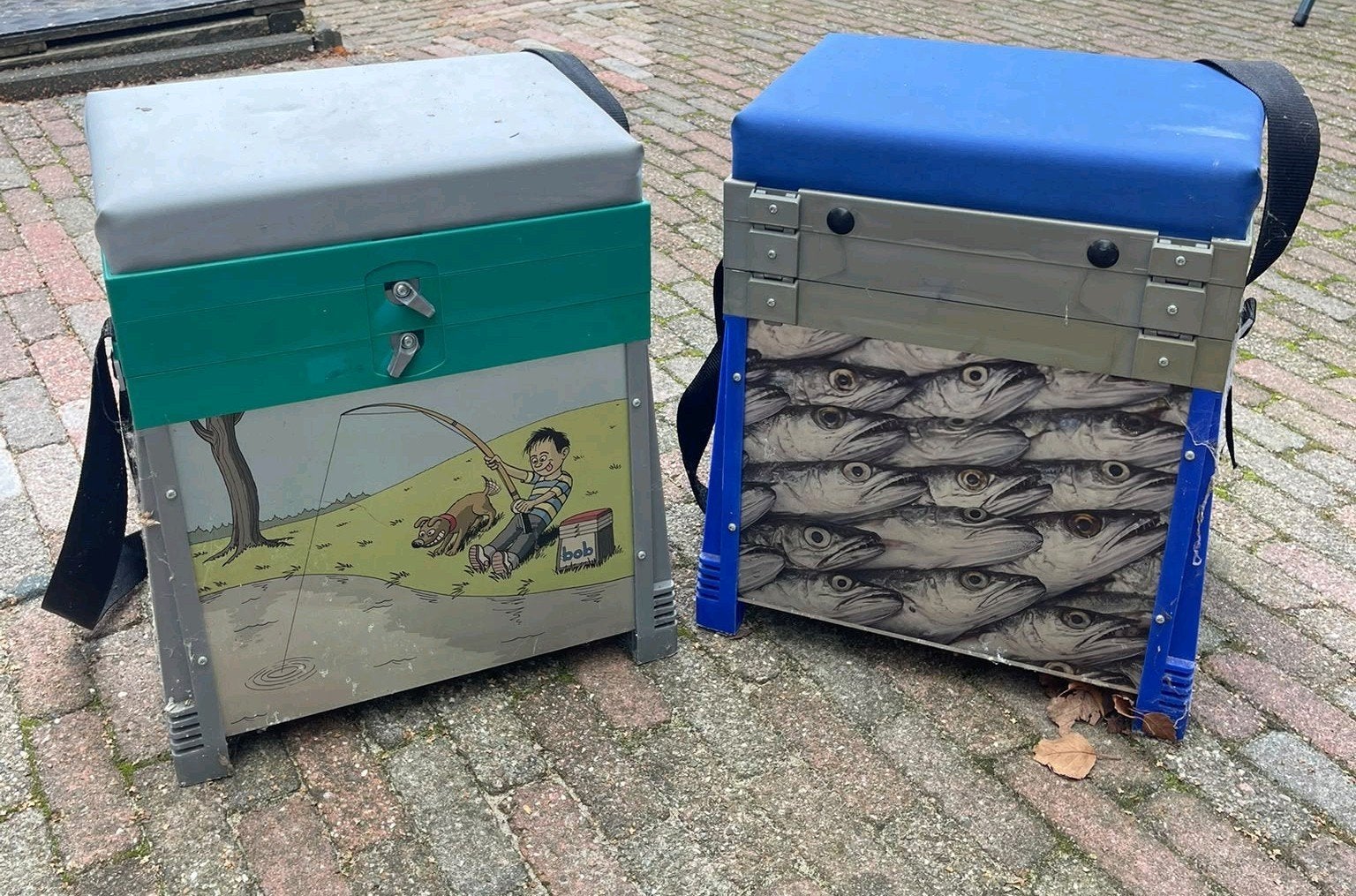 viskoffer met zitje 2x, Ophalen, Gebruikt, Koffer of Tas