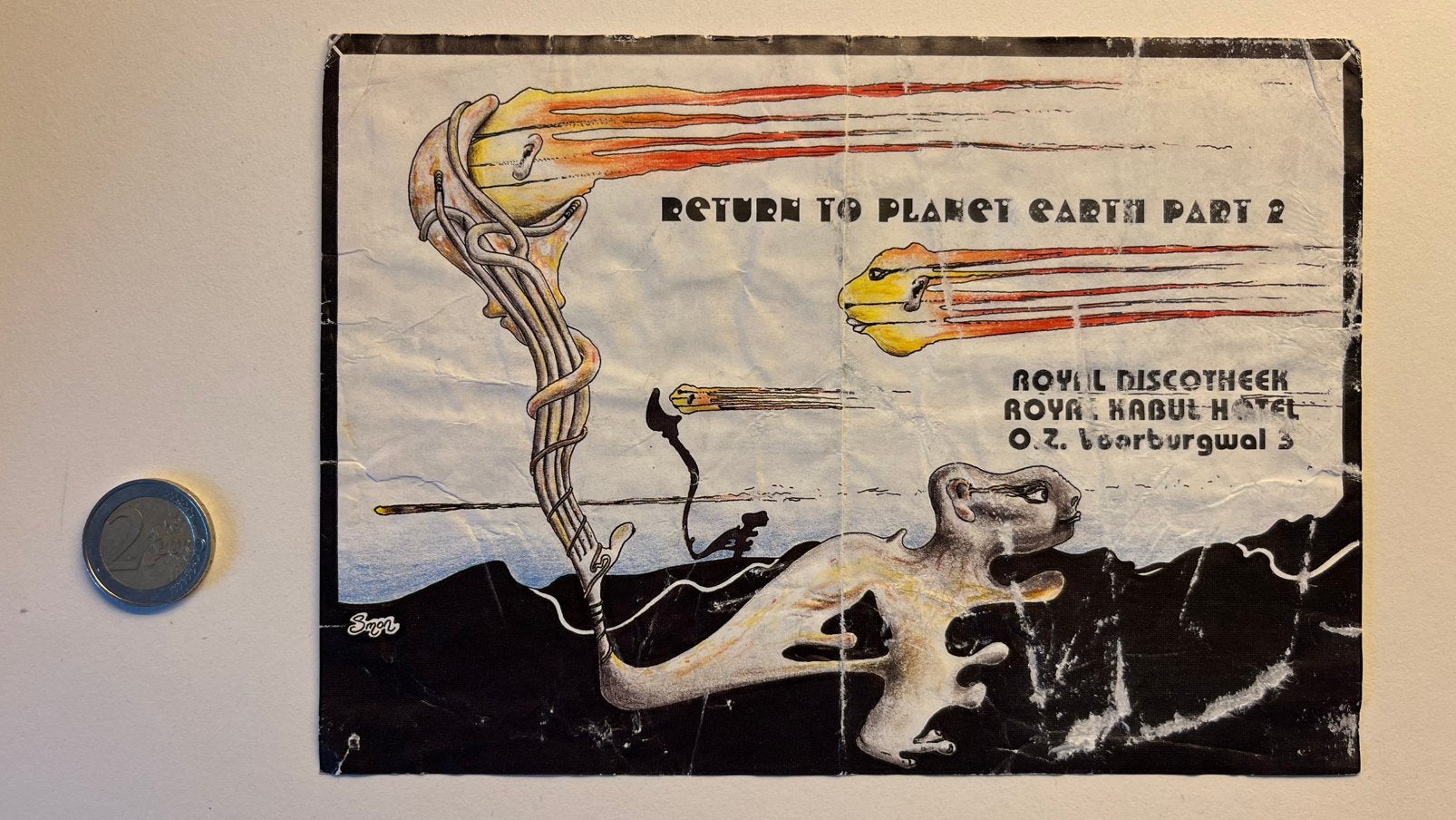 Return to planet earth part 2 flyer hardcore Thunderdome, Ophalen of Verzenden, Gebruikt