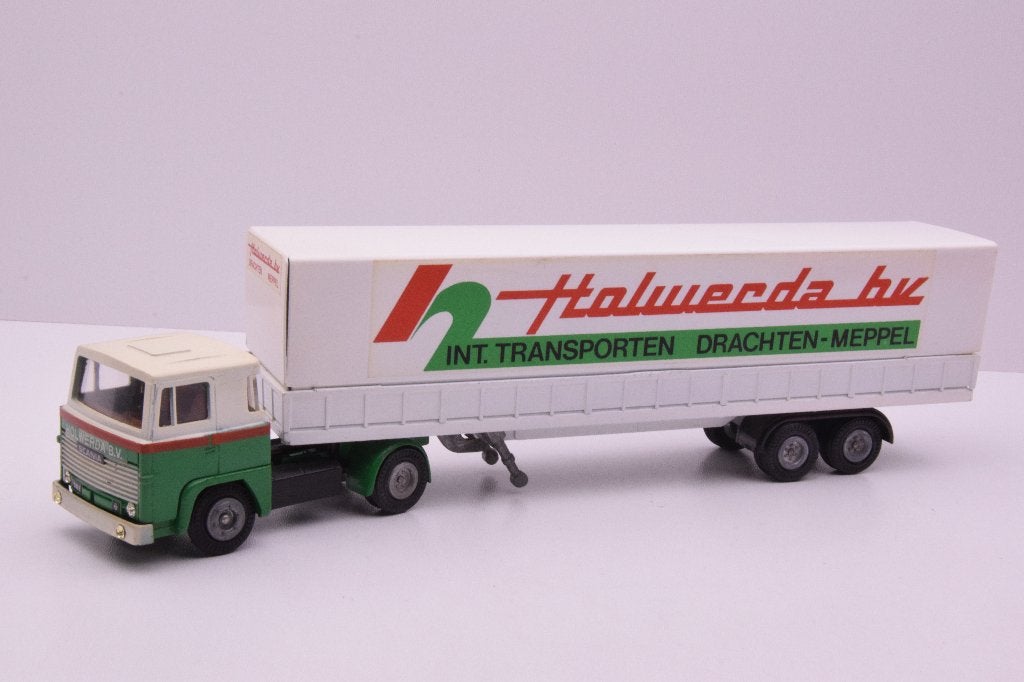 Scania 141 - V8  '' Holwerda drachten - Meppel ''  Tekno, Ophalen of Verzenden, Zo goed als nieuw, Bus of Vrachtwagen, Tekno