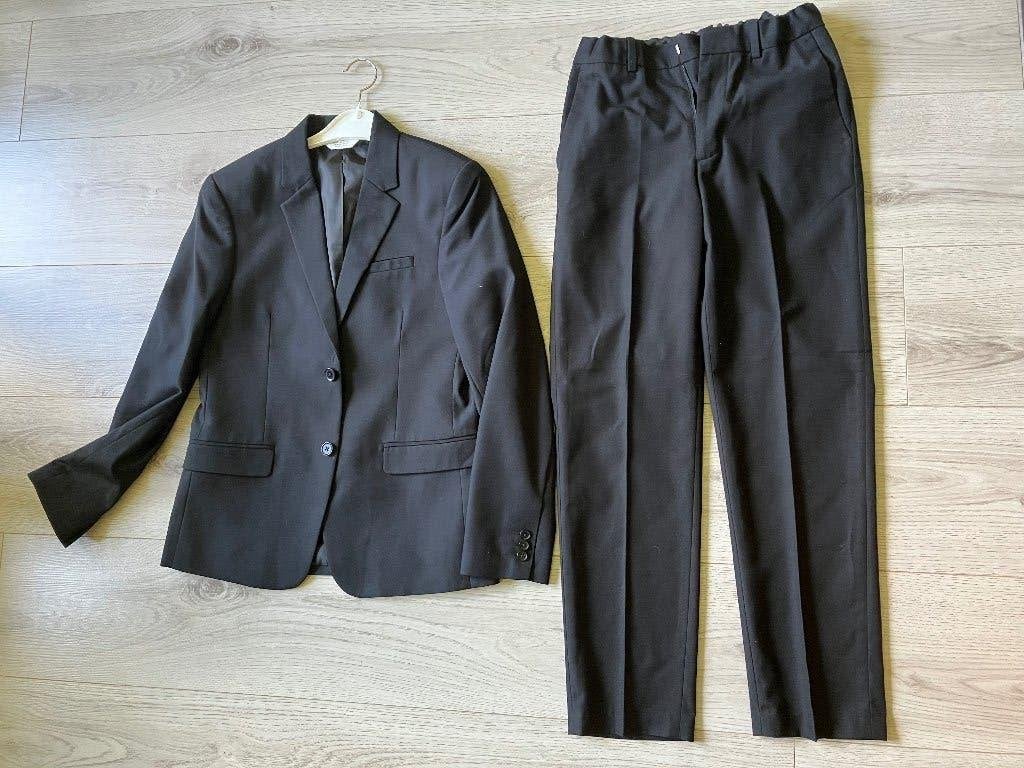 Net zwart pak jongen, maat 152, met gratis overhemd, Overige typen, Verzenden, H&M, Zo goed als nieuw